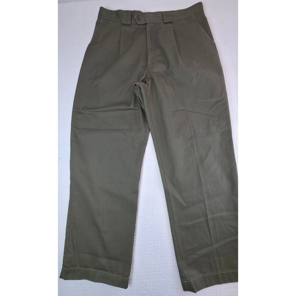 Tilley Endurables Canvas Adventure Pants Mens 34 Olive Green Pleated Canada
